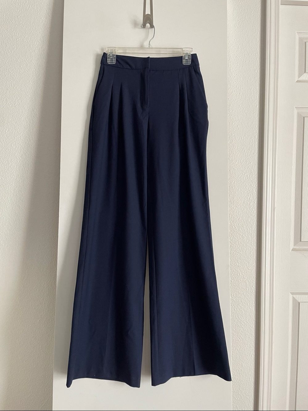 House of Harlow 1960- Navy Blue High Rise, Wide Leg Pants Trousers New!